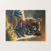 Tiger Cub im Sonnenaufgang Puzzle (Horizontal)