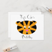 Tiger Cub Karte (Vorderseite/Rückseite Beispiel)
