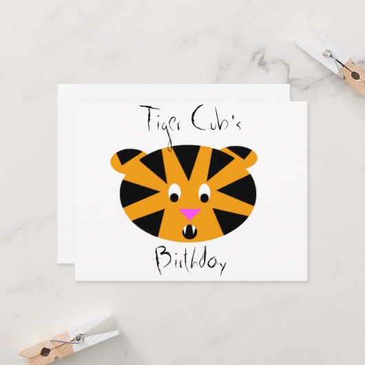 Tiger Cub Karte (Vorderseite/Rückseite Beispiel)