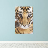 Tiger Cub Leinwanddruck (Insitu (Holzboden))