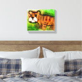 Tiger Cub Leinwanddruck (Insitu (Schlafzimmer))