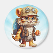 Tiger Cub mit Rucksack und Kaffee Magnet (Vorne)