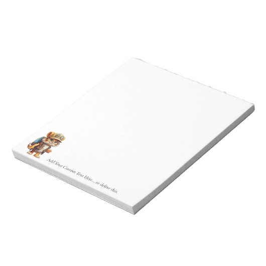 Tiger Cub mit Rucksack und Kaffee Notizblock (Rotiert)