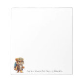 Tiger Cub mit Rucksack und Kaffee Notizblock (Vorderseite)