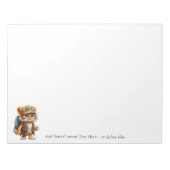 Tiger Cub mit Rucksack und Kaffee Notizblock (Vorderseite)