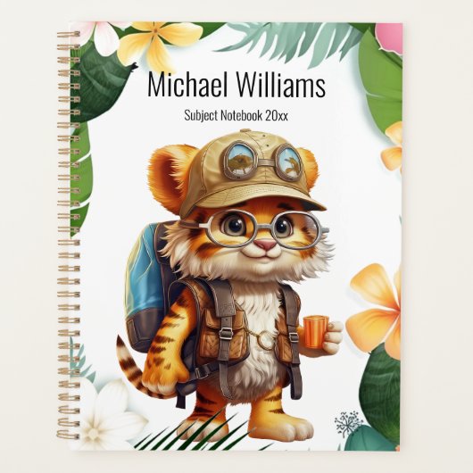 Tiger Cub mit Rucksack und Kaffee Planer (Vorderseite)
