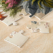 Tiger Cub mit Rucksack und Kaffee Puzzle (Seite)