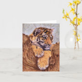 Tiger CUB Notecards Karte (Gelbe Blume)