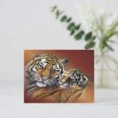 Tiger & Cub Postcard Postkarte (Stehend Vorderseite)