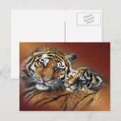 Tiger & Cub Postcard Postkarte (Vorne/Hinten)