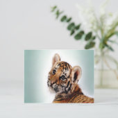 Tiger Cub Postkarte (Stehend Vorderseite)