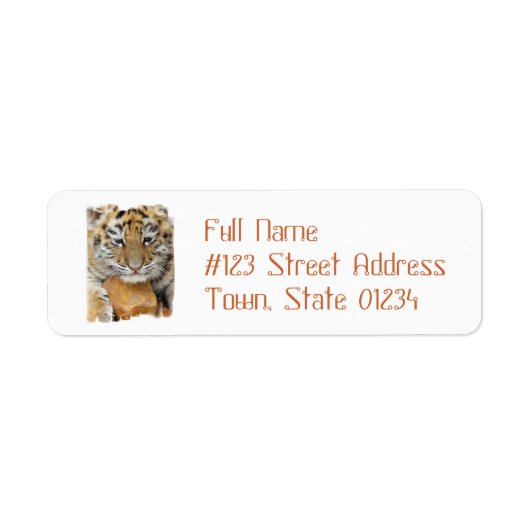 Tiger Cub Rücksendeadresse Mailing Label (Vorne)