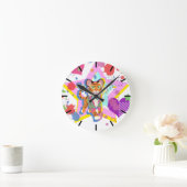 Tiger Cub Runde Wanduhr (Zuhause)