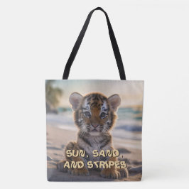 Tiger Cub "SUN, SAND AND STRIPES" Beach Tasche