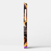 Tiger Cub, violette Blumen Case-Mate iPhone Hülle (Rückseite / Links)