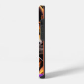 Tiger Cub, violette Blumen iPhone Hülle (Linke Seite)