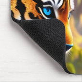 Tiger Cub, violette Blumen Mousepad (Ecke)