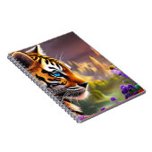 Tiger Cub, violette Blumen Notizblock (Rechte Seite)