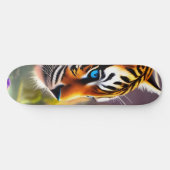 Tiger Cub, violette Blumen Skateboard (Horizontal)