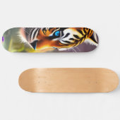 Tiger Cub, violette Blumen Skateboard (Horizontal)