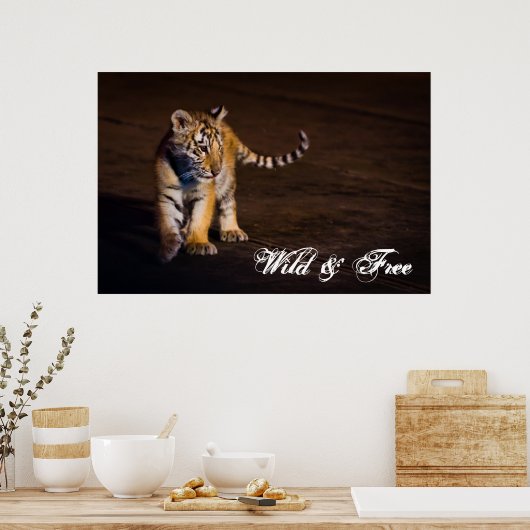 Tiger Cub Walking Poster (Küche)