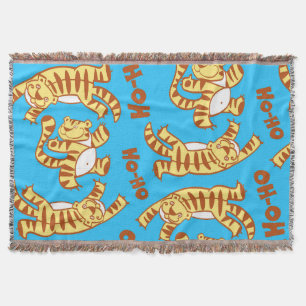 Tiger Cubs Cartoon: Funny Seamless. Decke