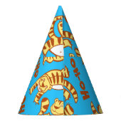 Tiger Cubs Cartoon: Funny Seamless. Partyhütchen (Rückseite)