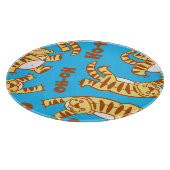 Tiger Cubs Cartoon: Funny Seamless. Schneidebrett (Ecke)