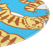 Tiger Cubs Cartoon: Funny Seamless. Schneidebrett (Ecke)