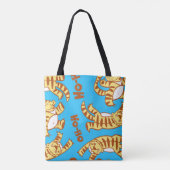 Tiger Cubs Cartoon: Funny Seamless. Tasche (Rückseite)