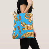 Tiger Cubs Cartoon: Funny Seamless. Tasche (Von Nahem)