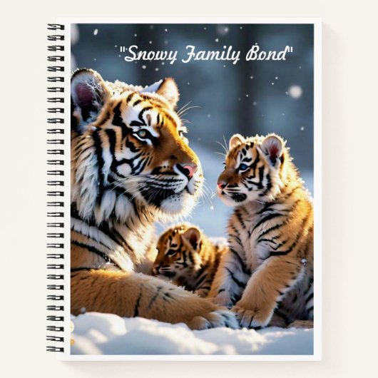 "Tiger Cubs' erster Schneefall" Notizblock (Vorderseite)