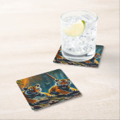 Tiger Cubs im Magischen Dschungel Rechteckiger Pappuntersetzer (Vor Ort)