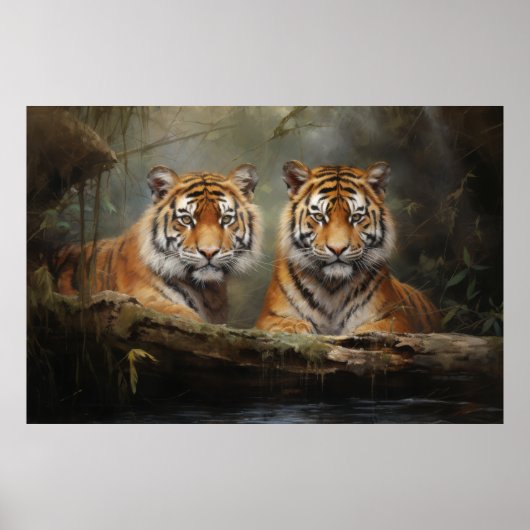 Tiger Cubs Portrait Poster (Vorne)