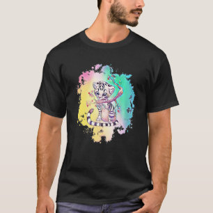 Tiger-Cup-Motiv Dschungel Große Katze Farbige Tige T-Shirt