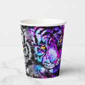 Tiger Cup | Tigerköpfe Papier Cup Pappbecher (Rückseite)