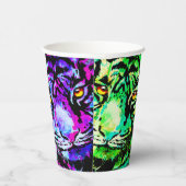 Tiger Cup | Tigerköpfe Papier Cup Pappbecher (Rechts)