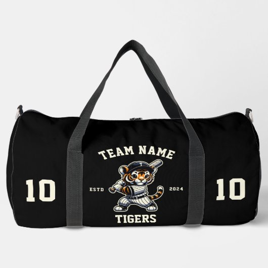 Tiger "Customizable" Baseball Duffle Bag (Vorderseite)