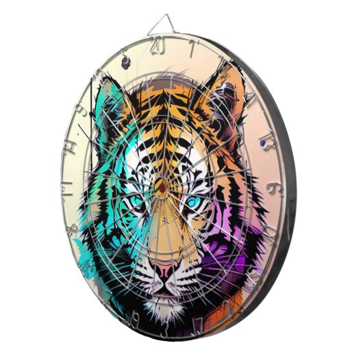 Tiger Dartscheibe (Vorderseite rechts)