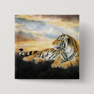 Tiger Dawn Button