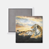 Tiger Dawn Magnet (Vorderseite/Rückseite)