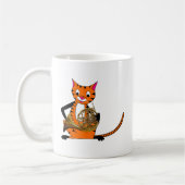 Tiger, der das französische Horn spielt Kaffeetasse (Links)