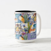 Tiger, der das große Buch Zwei-Tone-Kaffee-Tasse h Zweifarbige Tasse (VorderseiteRechts)