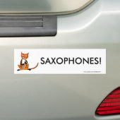 Tiger, der das Saxophon spielt Autoaufkleber (Auf Auto)