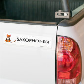Tiger, der das Saxophon spielt Autoaufkleber (Auf Lkw)
