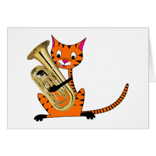 Tiger, der den Euphonium spielt