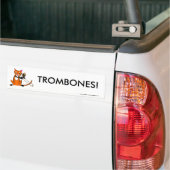 Tiger, der den Trombone spielt Autoaufkleber (Auf Lkw)