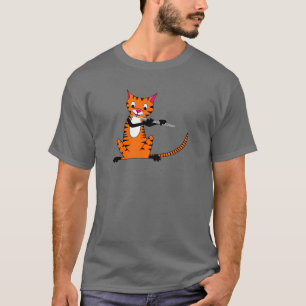 Tiger, der die Flöte spielt T-Shirt