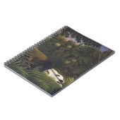 Tiger, der ein Pferd und einen schlafenden Notizblock (Linke Seite)