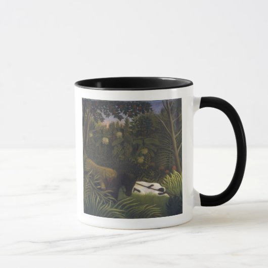 Tiger, der ein Pferd und einen schlafenden Tasse (Rechts)